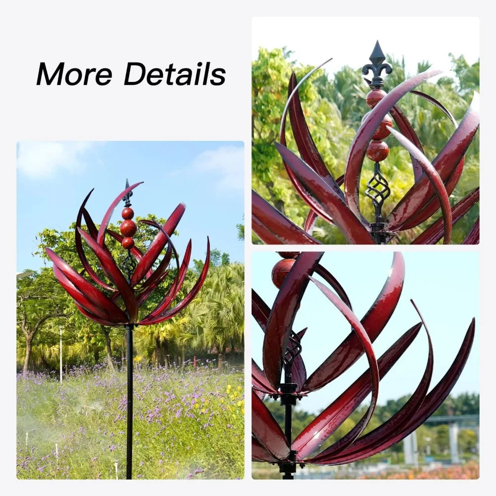 Large Outdoor Metal Wind Spinners Sculptures for Yard & Garden