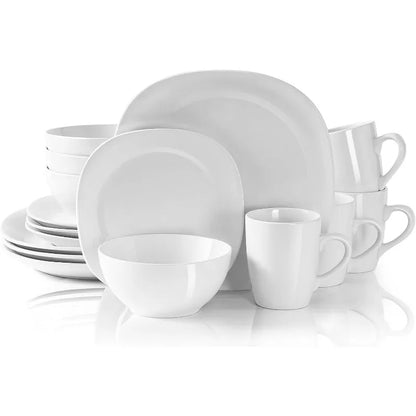 16 Piece Round Kitchen Dinnerware Set.