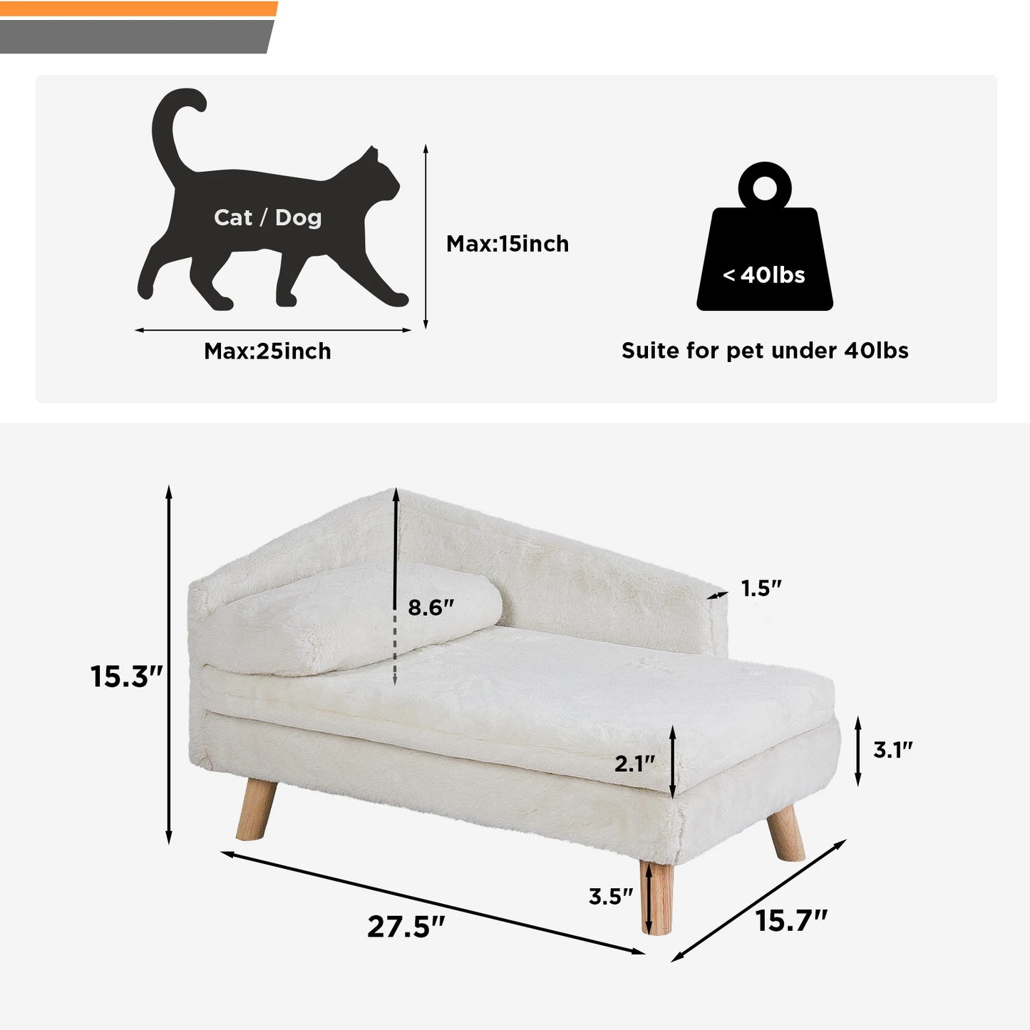 Elevated Waterproof Pet Sofa Bed