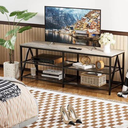 TV Stand for TVs up to 65 Inch with 3-Tier Storage Shelves