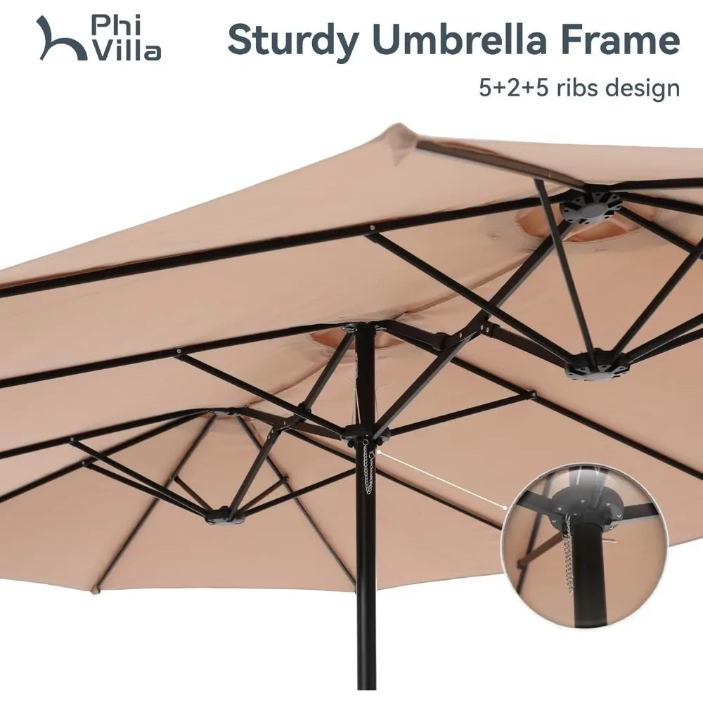 15ft Large Patio Umbrellas With Base