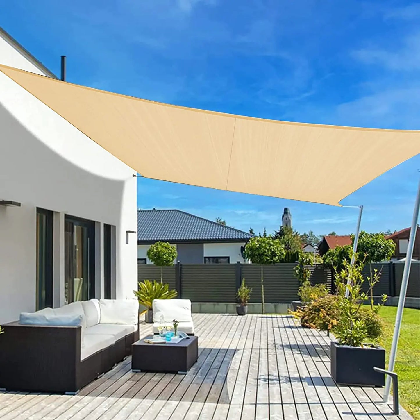 300CM Waterproof Sun Shade UV Block Canopy for Patio Backyard