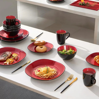 16 Piece Round Kitchen Dinnerware Set.