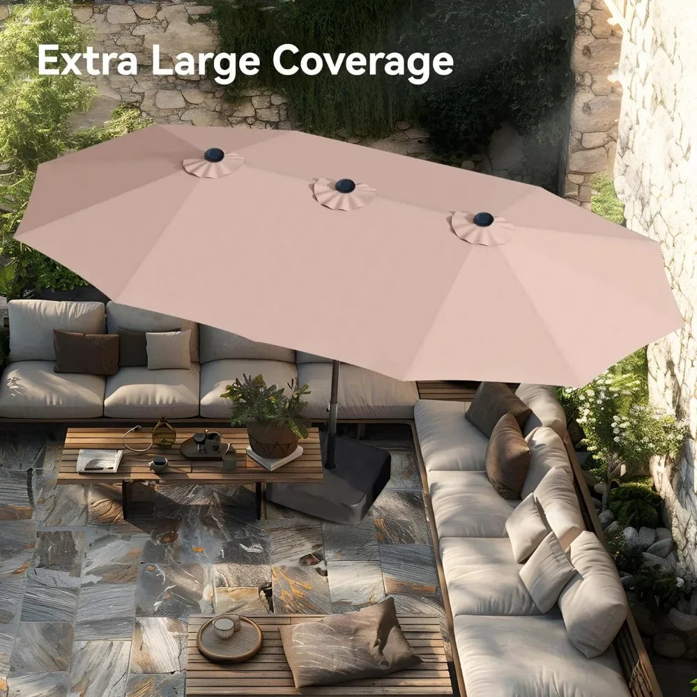 15ft Large Patio Umbrellas With Base