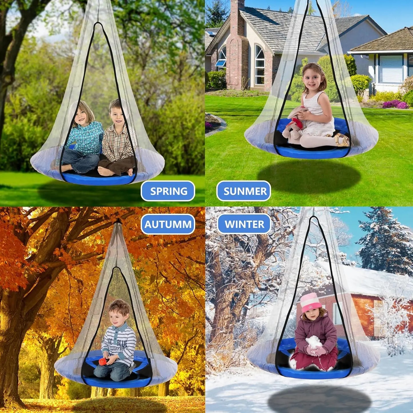 40in Tree Swing Saucer for Kids Outdoor