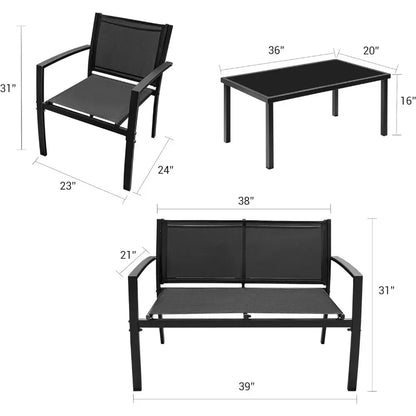 4 Pieces Outdoor Patio Furniture