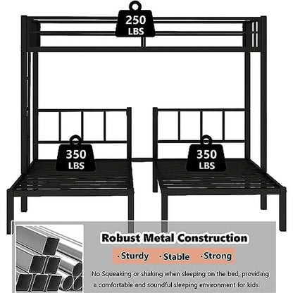 Triple Metal Bunk Beds for Kids, Teens