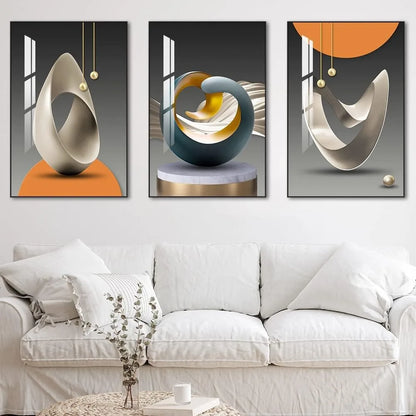 Abstract Modern Art Shape Patterns for the Living Room