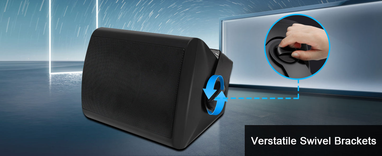 5.25 Inch 300W Indoor Outdoor Waterproof Dual Speakers for Home Theater